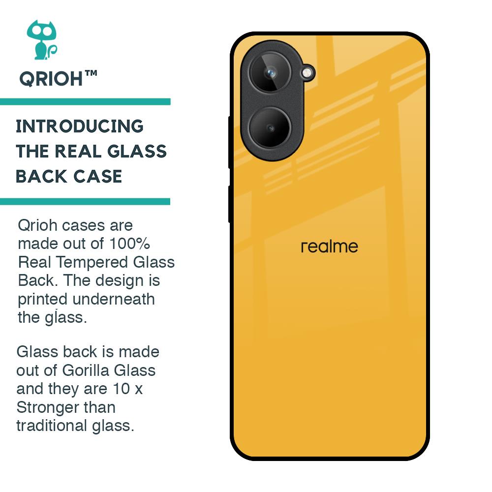 Fluorescent Yellow Glass case for Realme 10