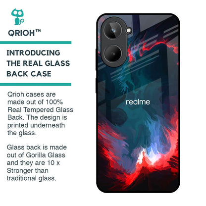 Brush Art Glass Case For Realme 10