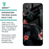 Tropical Art Flower Glass Case for Realme 10