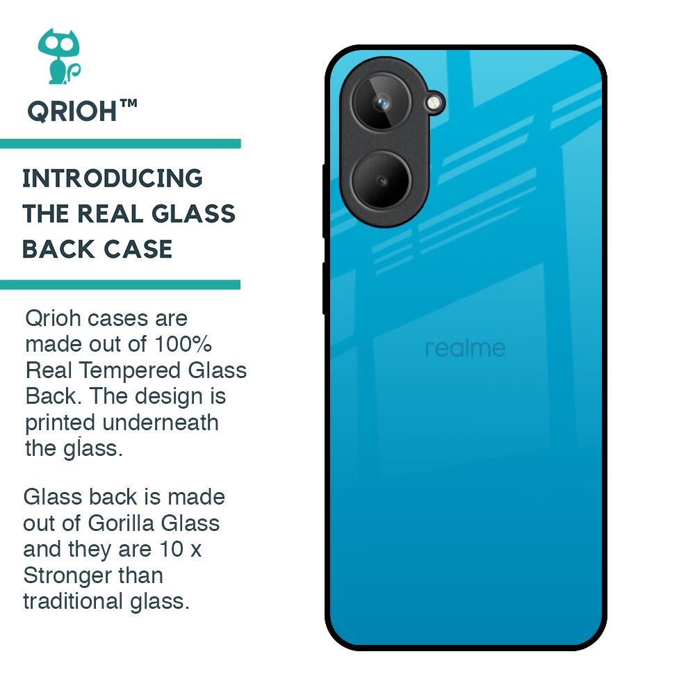 Blue Aqua Glass Case for Realme 10
