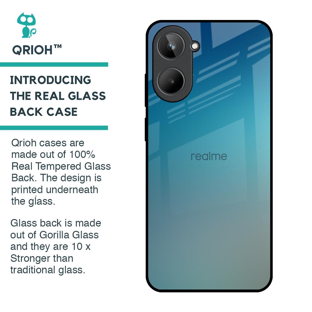 Sea Theme Gradient Glass Case for Realme 10