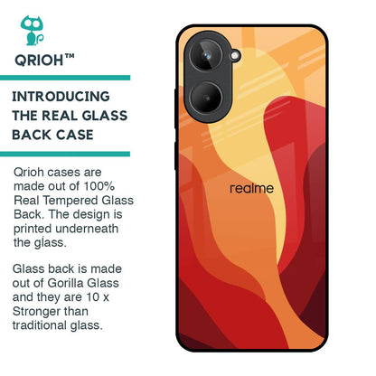 Magma Color Pattern Glass Case for Realme 10