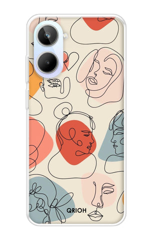 Abstract Faces Realme 10 5G Back Cover