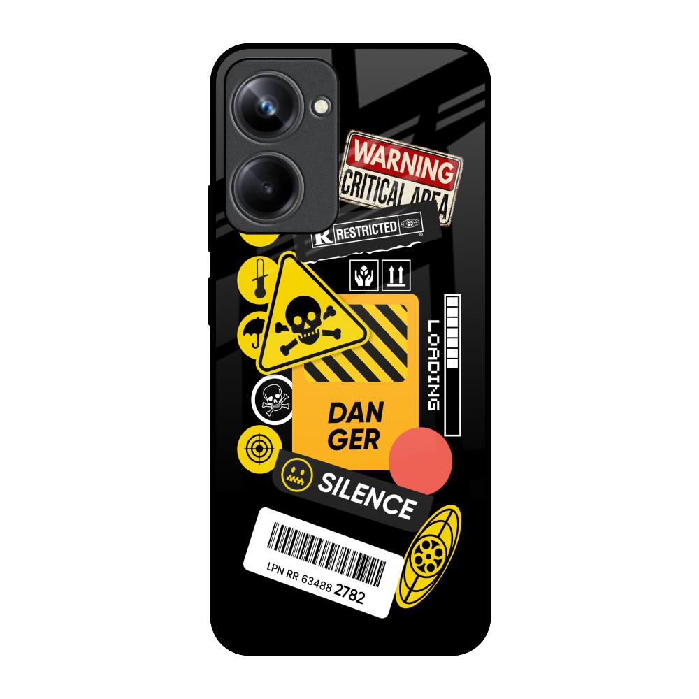 Danger Signs Realme 10 Pro 5G Glass Back Cover Online