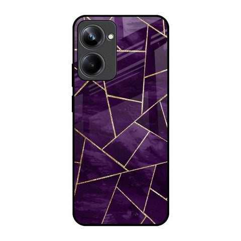 Geometric Purple Realme 10 Pro 5G Glass Back Cover Online