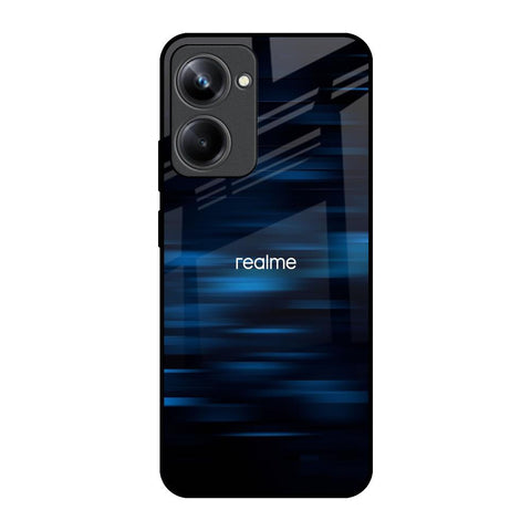 Blue Rough Abstract Realme 10 Pro 5G Glass Back Cover Online