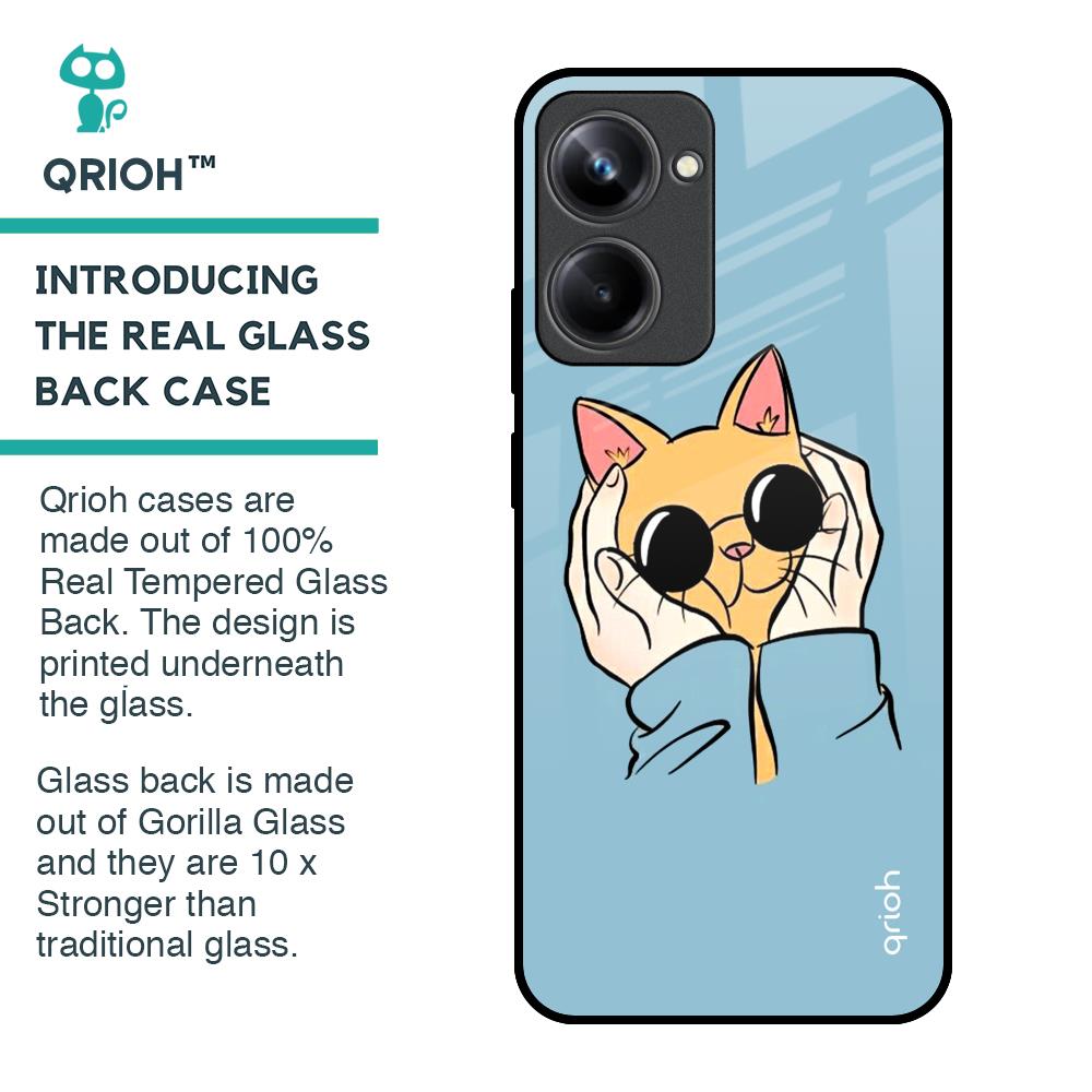 Adorable Cute Kitty Glass Case For Realme 10 Pro 5G