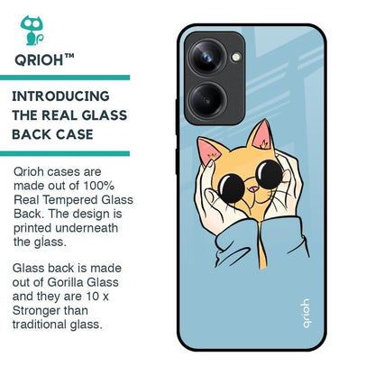 Adorable Cute Kitty Glass Case For Realme 10 Pro 5G