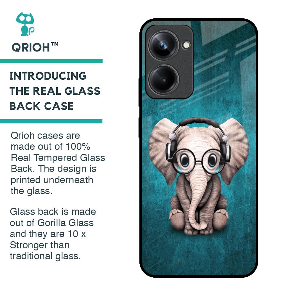 Adorable Baby Elephant Glass Case For Realme 10 Pro 5G