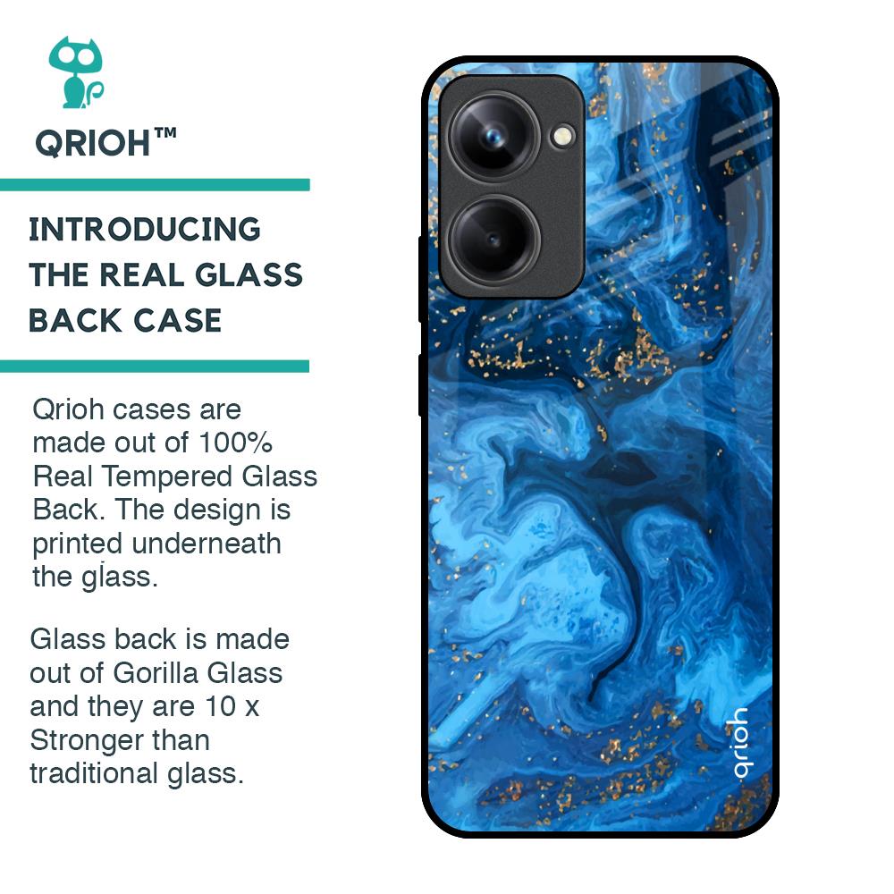 Gold Sprinkle Glass Case for Realme 10 Pro 5G