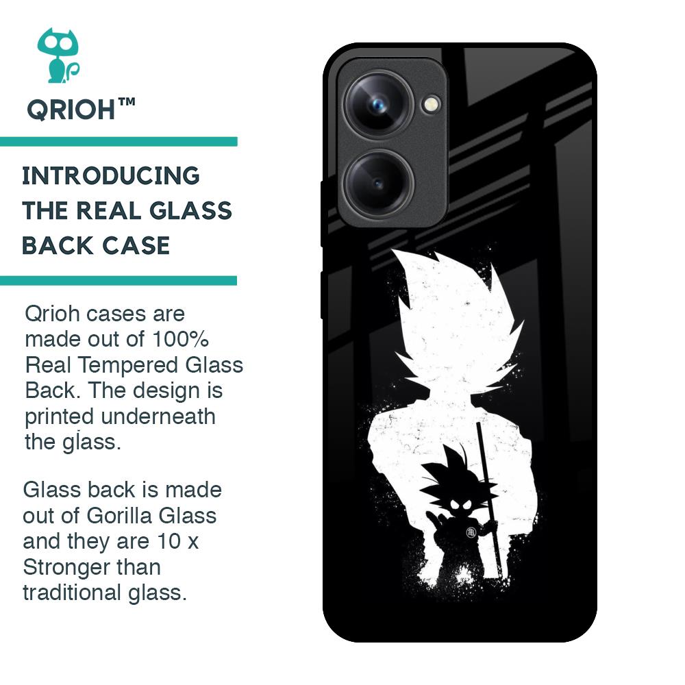 Monochrome Goku Glass Case for Realme 10 Pro 5G
