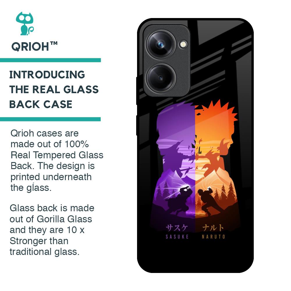 Minimalist Anime Glass Case for Realme 10 Pro 5G