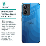 Blue Wave Abstract Glass Case for Realme 10 Pro 5G