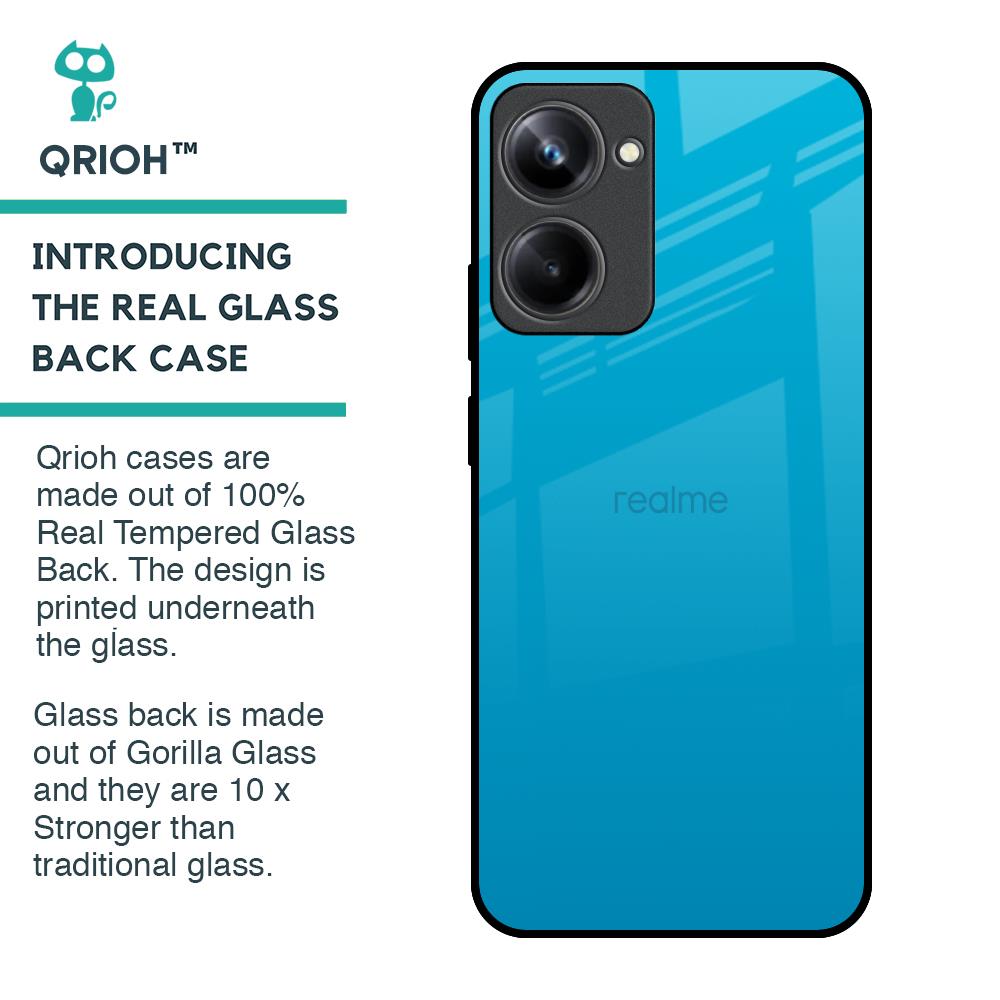 Blue Aqua Glass Case for Realme 10 Pro 5G