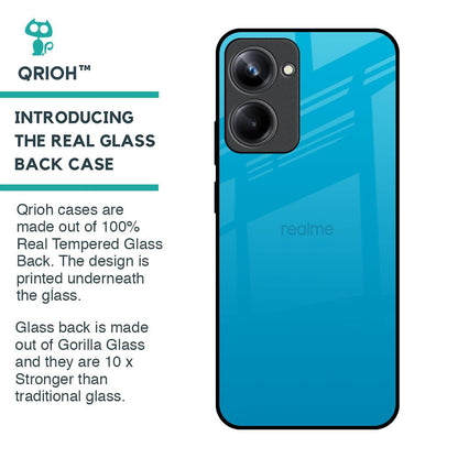 Blue Aqua Glass Case for Realme 10 Pro 5G