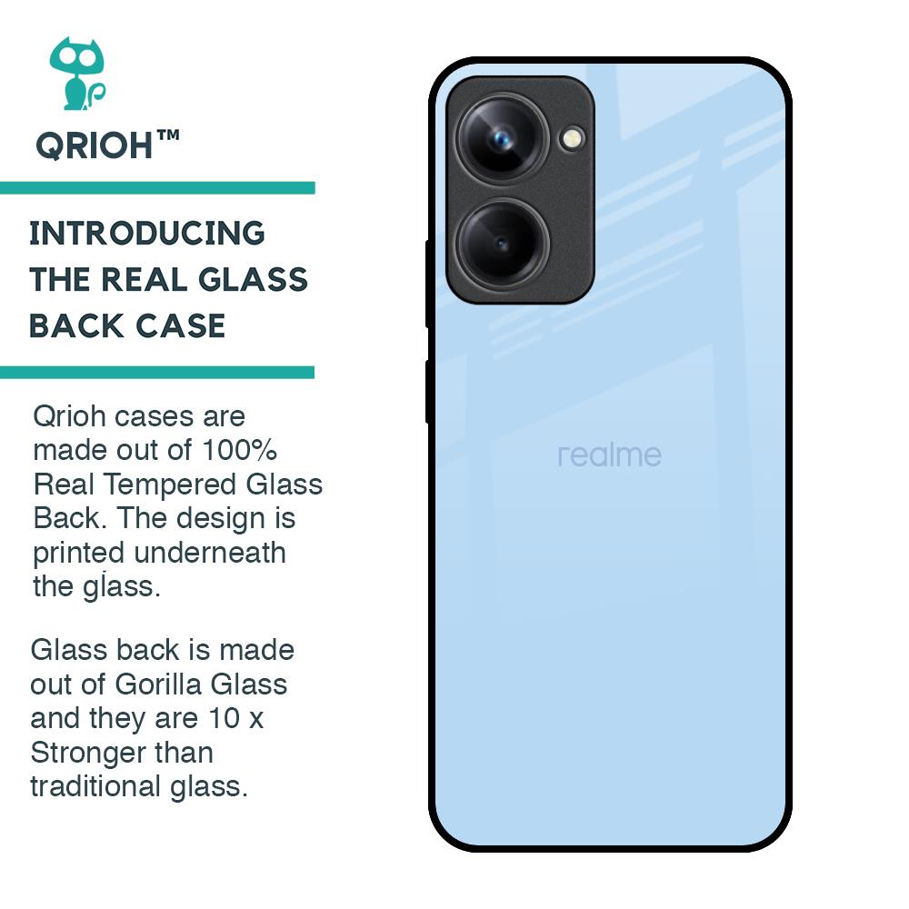 Pastel Sky Blue Glass Case for Realme 10 Pro 5G