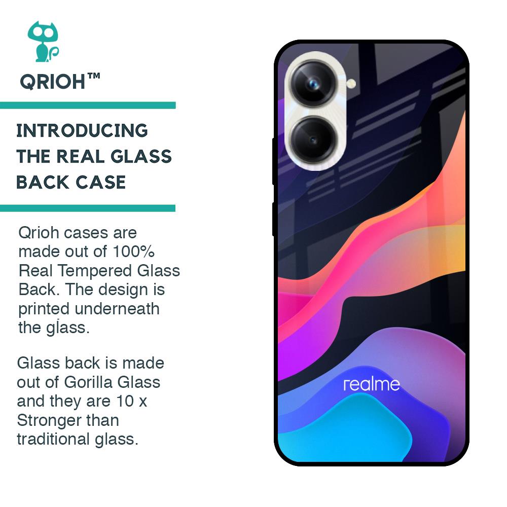 Colorful Fluid Glass Case for Realme 10 Pro 5G