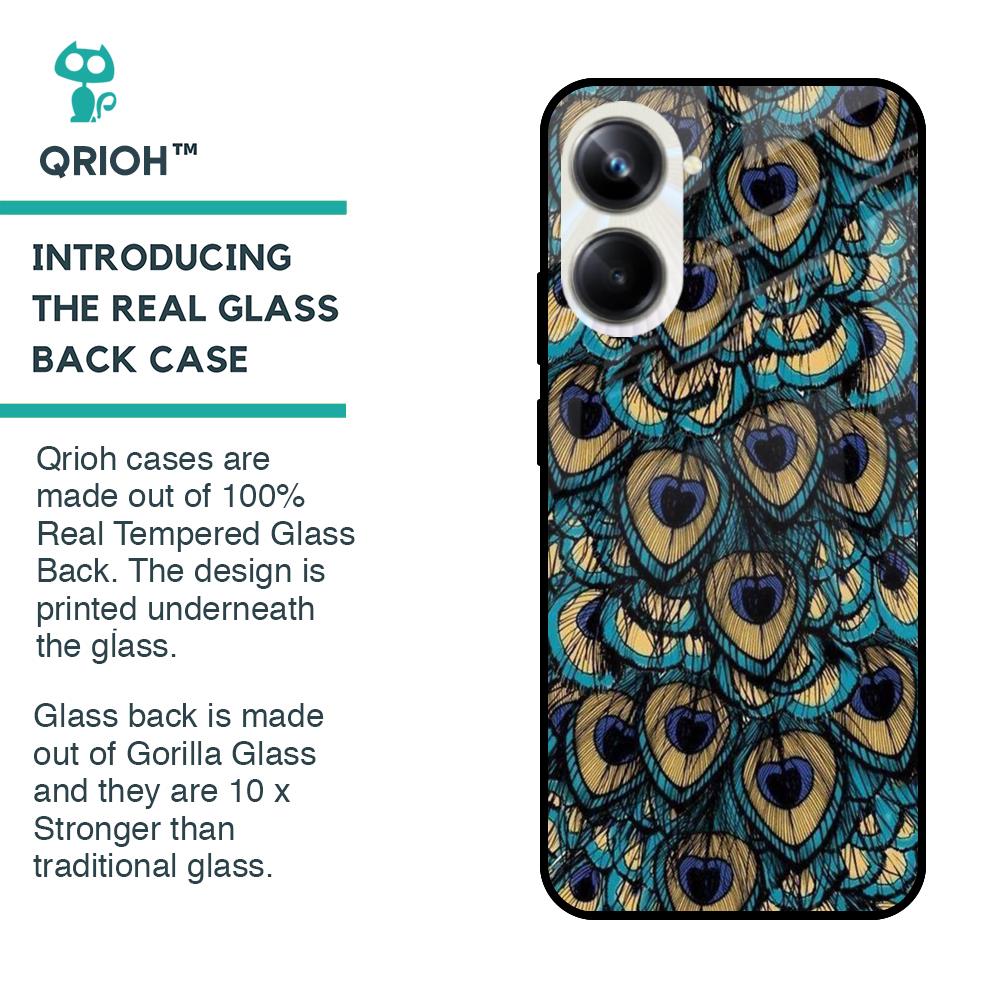Peacock Feathers Glass case for Realme 10 Pro 5G