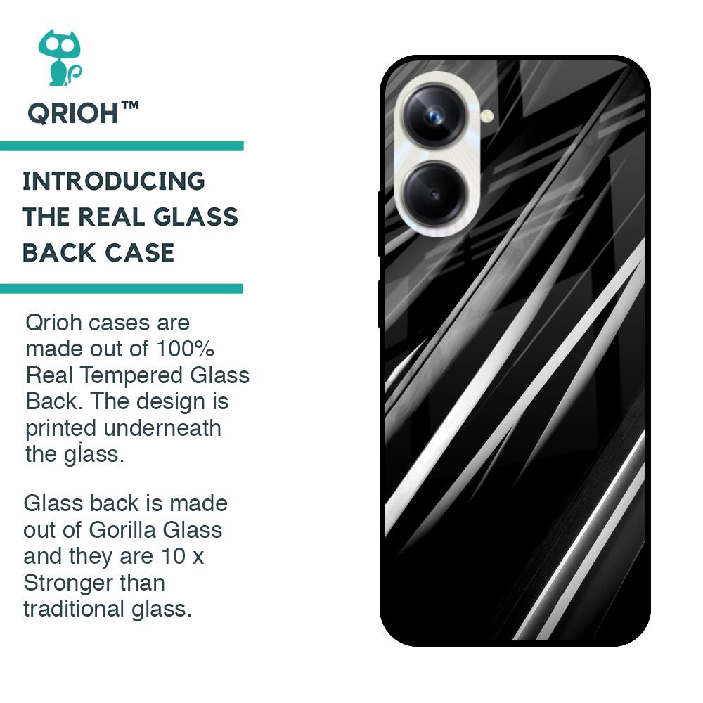 Black & Grey Gradient Glass Case For Realme 10 Pro 5G