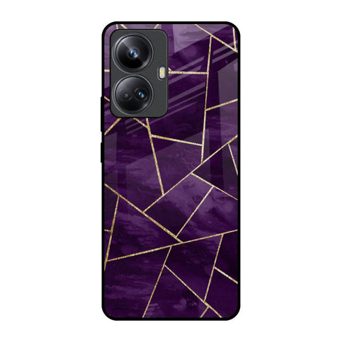 Geometric Purple Realme 10 Pro Plus 5G Glass Back Cover Online