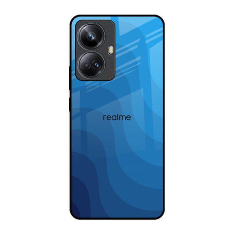 Blue Wave Abstract Realme 10 Pro Plus 5G Glass Back Cover Online