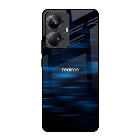 Blue Rough Abstract Realme 10 Pro Plus 5G Glass Back Cover Online