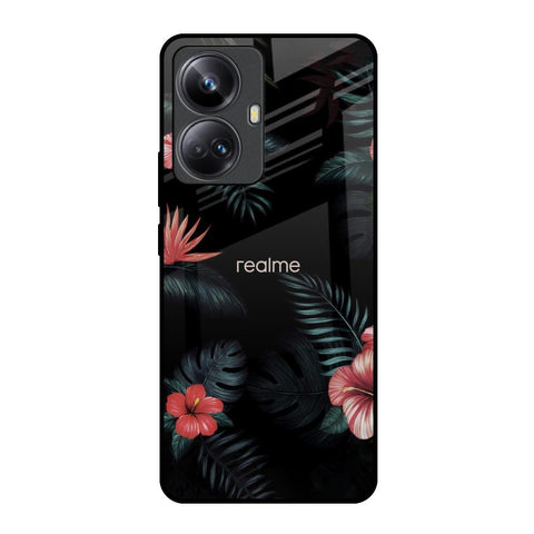 Tropical Art Flower Realme 10 Pro Plus 5G Glass Back Cover Online