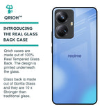 Vibrant Blue Texture Glass Case for Realme 10 Pro Plus 5G