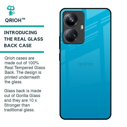 Blue Aqua Glass Case for Realme 10 Pro Plus 5G