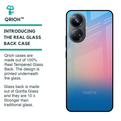 Blue & Pink Ombre Glass case for Realme 10 Pro Plus 5G