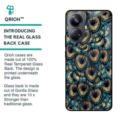 Peacock Feathers Glass case for Realme 10 Pro Plus 5G
