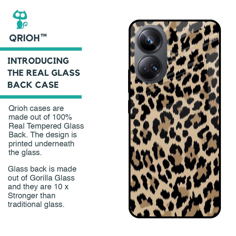 Leopard Seamless Glass Case For Realme 10 Pro Plus 5G
