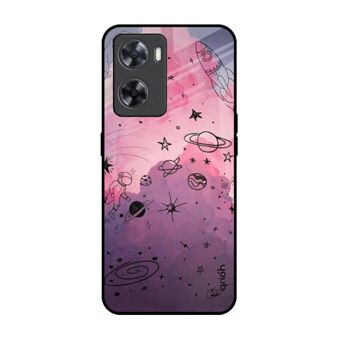 Space Doodles OPPO A77s Glass Back Cover Online
