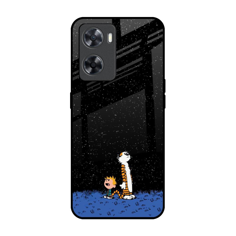Night Sky Star OPPO A77s Glass Back Cover Online