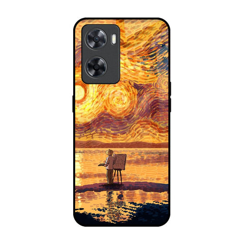 Sunset Vincent OPPO A77s Glass Back Cover Online