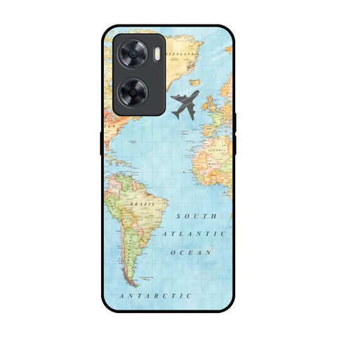 Travel Map OPPO A77s Glass Back Cover Online