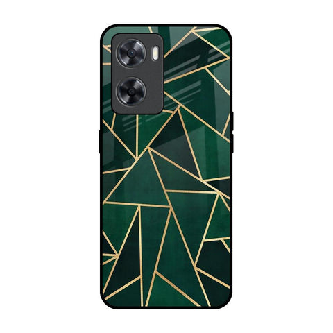 Abstract Green OPPO A77s Glass Back Cover Online