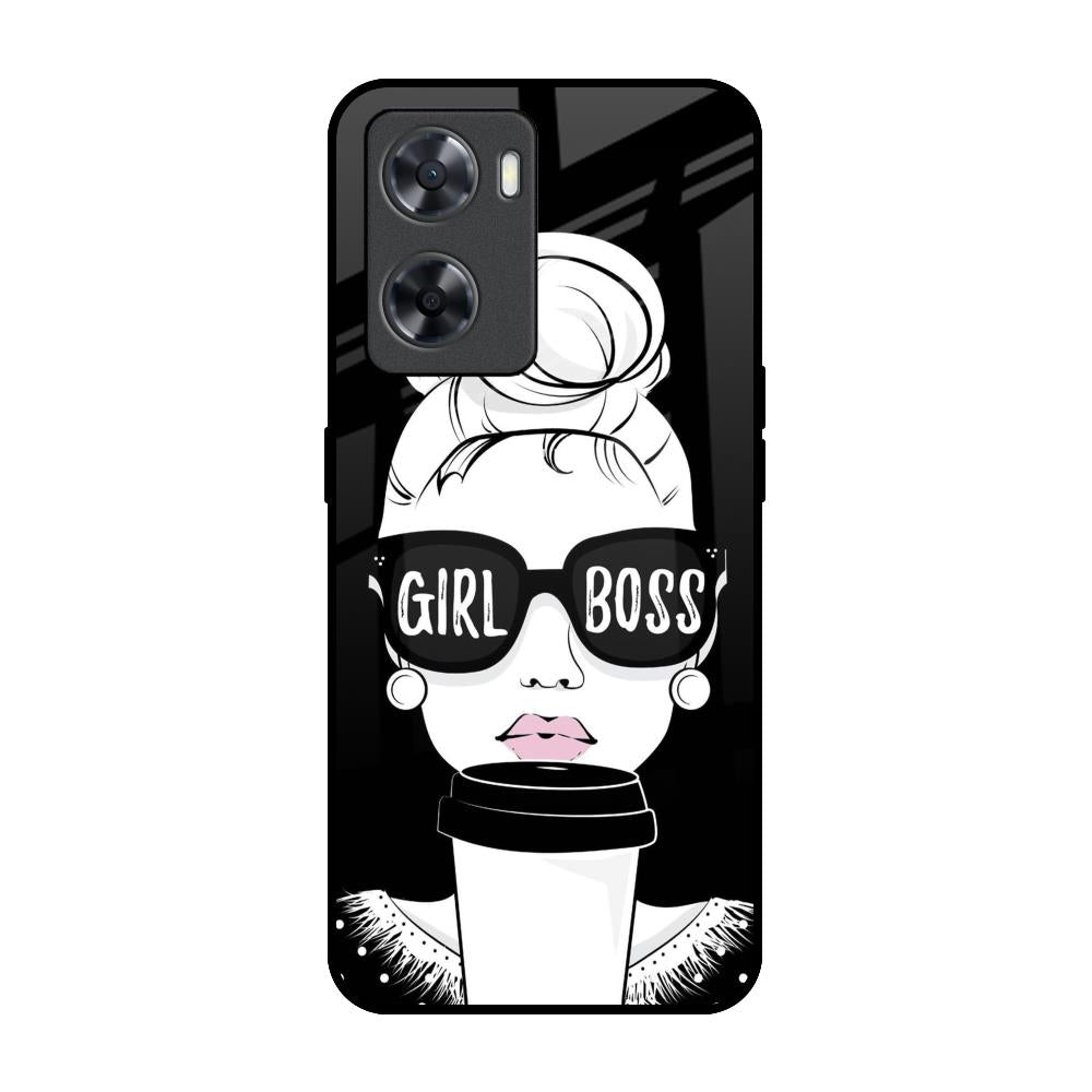 Girl Boss OPPO A77s Glass Back Cover Online