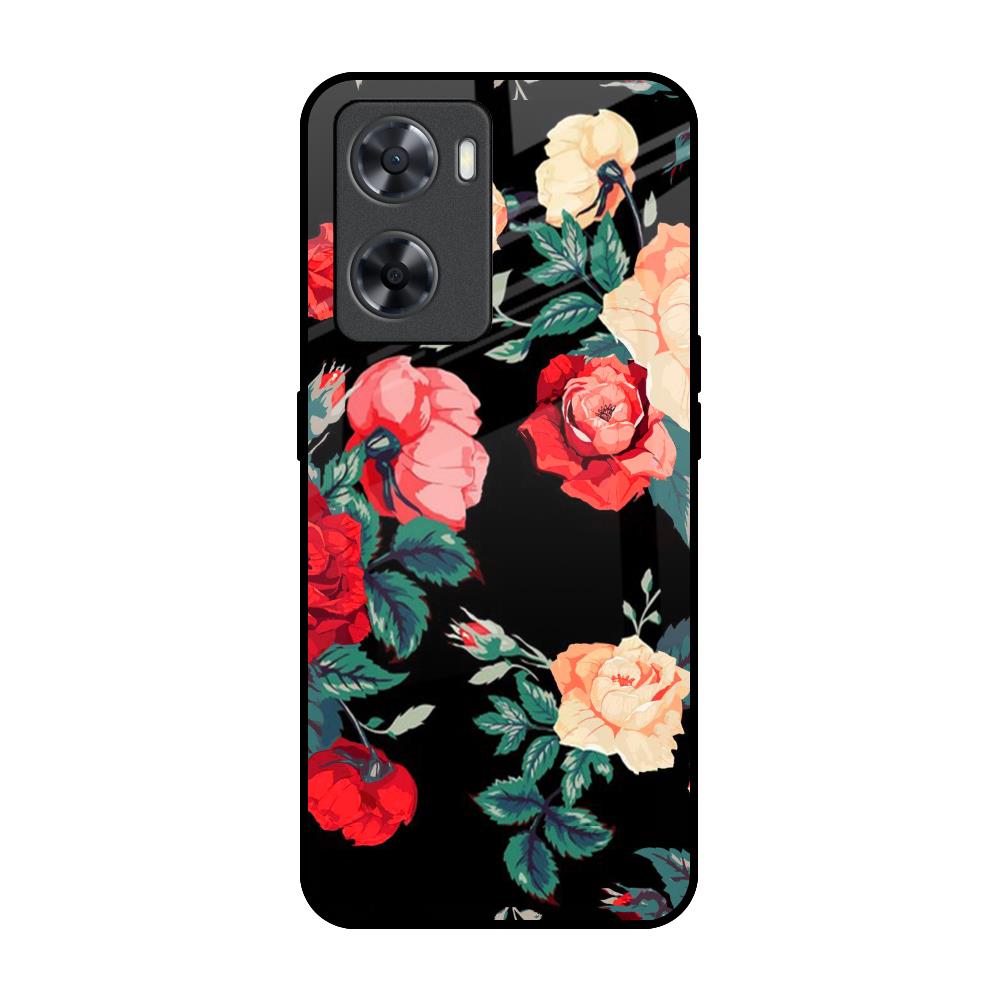 Floral Bunch OPPO A77s Glass Back Cover Online