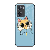 Adorable Cute Kitty OPPO A77s Glass Back Cover Online