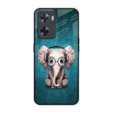 Adorable Baby Elephant OPPO A77s Glass Back Cover Online