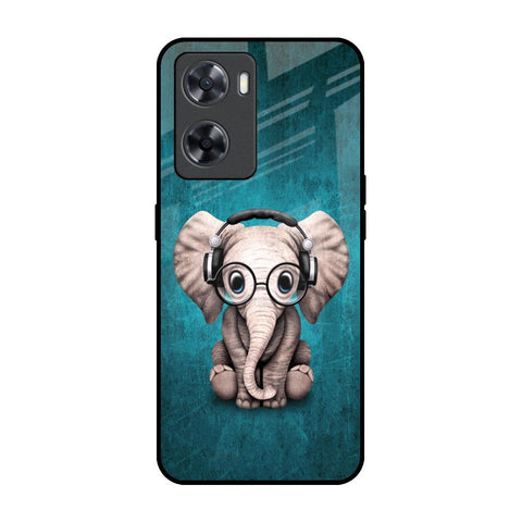Adorable Baby Elephant OPPO A77s Glass Back Cover Online