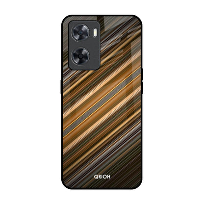 Diagonal Slash Pattern OPPO A77s Glass Back Cover Online