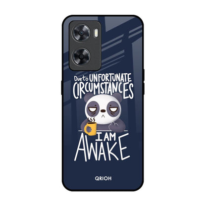 Struggling Panda OPPO A77s Glass Back Cover Online
