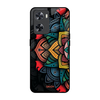 Retro Gorgeous Flower OPPO A77s Glass Back Cover Online