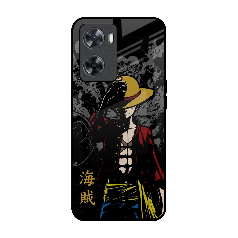 Dark Luffy OPPO A77s Glass Back Cover Online