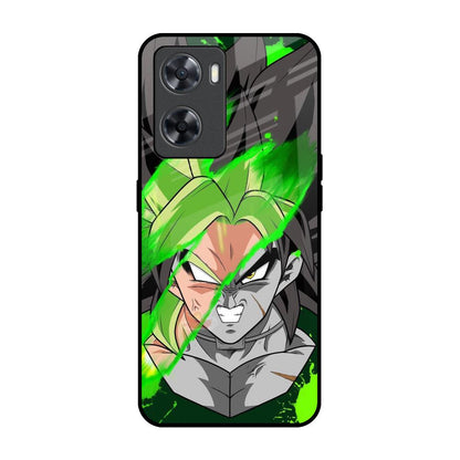 Anime Green Splash OPPO A77s Glass Back Cover Online
