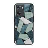 Abstact Tiles OPPO A77s Glass Back Cover Online