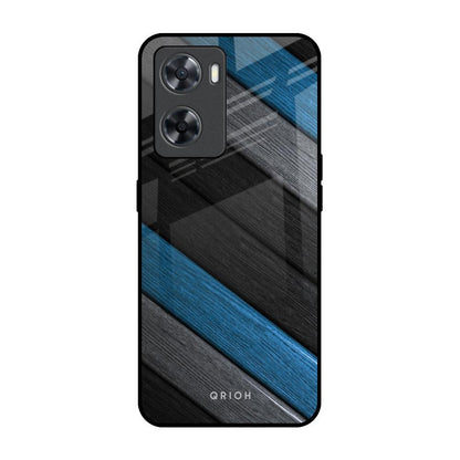 Multicolor Wooden Effect OPPO A77s Glass Back Cover Online