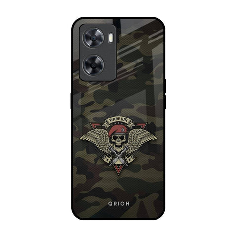 Army Warrior OPPO A77s Glass Back Cover Online